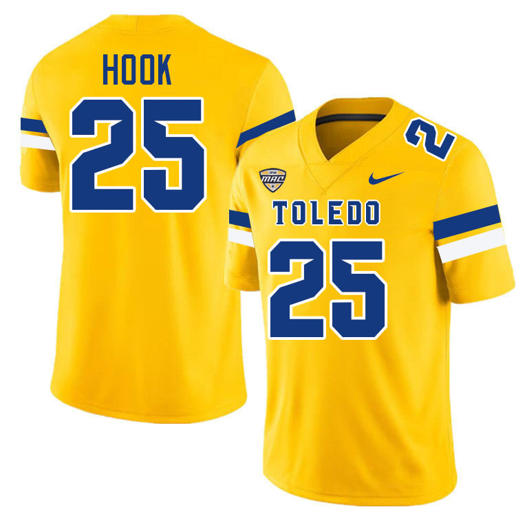 Maxen Hook Toledo Jersey,Toledo Rockets #25 Maxen Hook Jersey Youth College-Gold